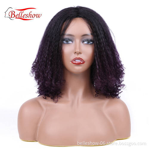 Hot sell cheap curly long yaki synthetic hairs  mongolian kinky curly hair wig short kinky curly wigs  afro kinky curly  wigs